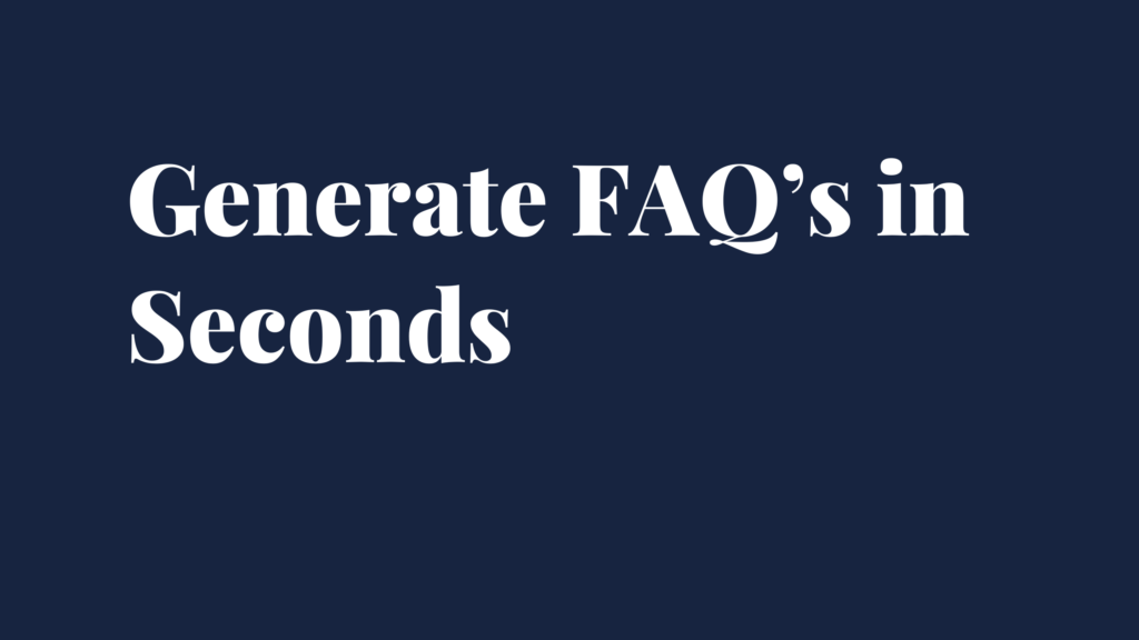 FAQ Generator